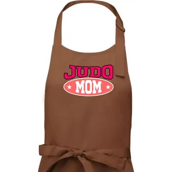 Kuchyňská zástěra Judo mom - Dámská zástěra na vaření - Univerzální velikost ( Kakaová )