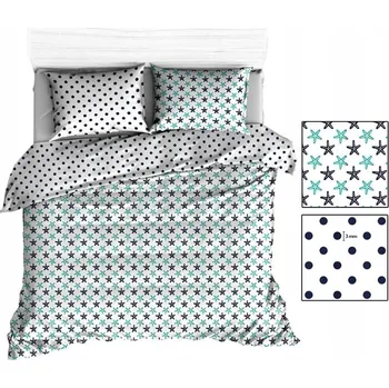 Povlečení Povlečení bavlněné 180 x 200 hvězdice s puntíky