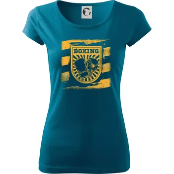 Boxing ve čtverci - Dámské triko Pure - XL ( Petrolejová )