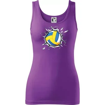 Dámské tričko Volejbal míč v triku - Dámské tílko - XL ( Fialová )