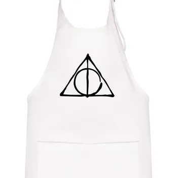 Kuchyňská zástěra Harry - symbol relikvie - Dětská zástěra na vaření - Univerzální velikost ( Bílá )