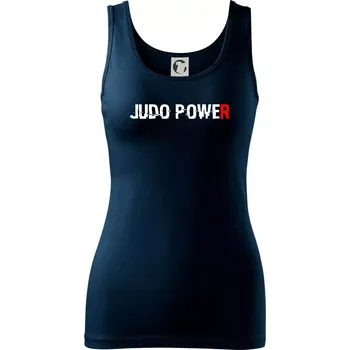 Dámské tričko Judo power - Dámské tílko - XL ( Námořní modrá (velmi tmavá - téměř černá) )