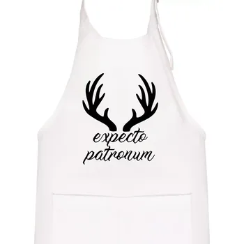 Kuchyňská zástěra Harry - Expecto patronum - Dětská zástěra na vaření - Univerzální velikost ( Bílá )