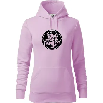 Dámská mikina Házená míč lev - Mikina dámská Cape s kapucí - XS ( Orchid )
