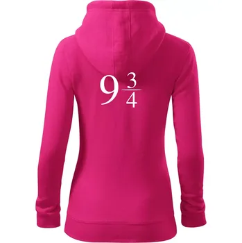 Dámská mikina Harry - Nástupiště 9 a třičtvrtě - Dámská mikina trendy zipper s kapucí - L ( Purpurová )