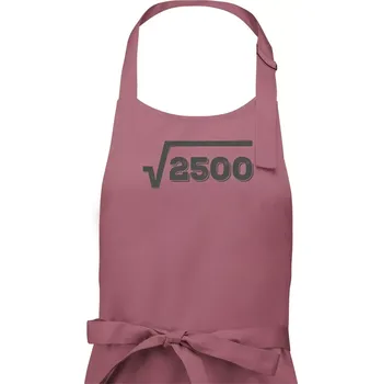 Kuchyňská zástěra Narozeniny odmocnina 50 - Dámská zástěra na vaření - Univerzální velikost ( Starorůžová )