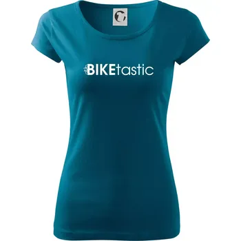 Dámské tričko Bike nápisy Biketastic - Dámské triko Pure - L ( Petrolejová )