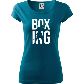 Dámské tričko Nápis Boxing - Dámské triko Pure - S ( Petrolejová )