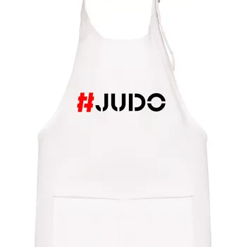 Kuchyňská zástěra Judo Hashtag - Dětská zástěra na vaření - Univerzální velikost ( Bílá )