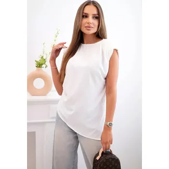 Dámská košile Elegantní dámská halenka s volánky a asymetrickým střihem ecru UNI