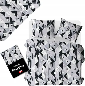 Povlečení Povlečení Bavlněné140x200 Sada 2x Povlak na polštář 1x Přikrývka Polská GEOMETRICKÁ