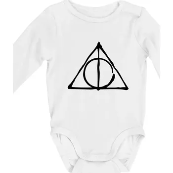 Harry - symbol relikvie - Body kojenecké s dlouhým rukávem - Dlouhý r. 3-6 měs ( Bílá )