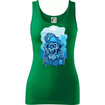 Dámské tričko Starý mořský vlk - Dámské tílko - S ( Středně zelená )