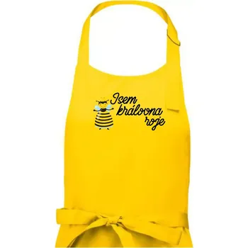 Kuchyňská zástěra Jsem královna roje - Pánská zástěra na vaření - Univerzální velikost ( Žlutá )
