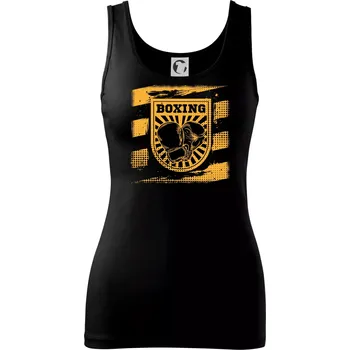 Dámské tričko Boxing ve čtverci - Dámské tílko - 2XL ( Černá )