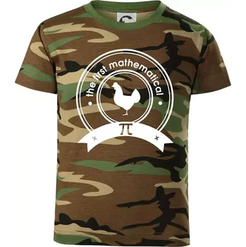 Chlapecké tričko The First Mathematical - Dětské maskáčové triko - 104-110cm / 3-4 roky ( Hnědý maskáč )