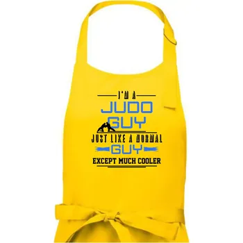 Kuchyňská zástěra Judo Guy - Pánská zástěra na vaření - Univerzální velikost ( Žlutá )