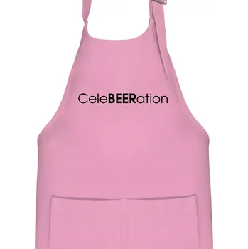 Kuchyňská zástěra Pivní nápisy CeleBEERation - Dětská zástěra na vaření - Univerzální velikost ( Růžová )