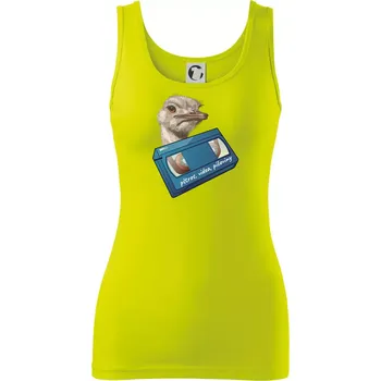 Dámské tričko Pštrosi vídea - Dámské tílko - 2XL ( Limetková )