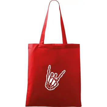 Nákupní taška Rock ruka - Taška bavlněná - 42 x 38 cm ( Červená )