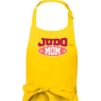 Kuchyňská zástěra Judo mom - Dámská zástěra na vaření - Univerzální velikost ( Žlutá )