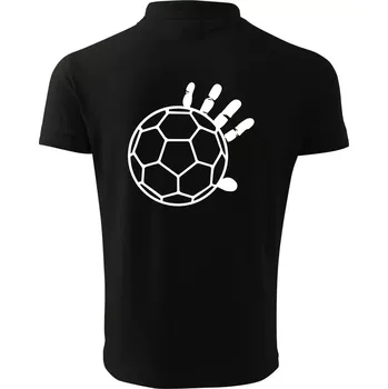 Pánská košile Házená míč ruka - Polokošile pánská Pique Polo 203 - XL ( Černá )
