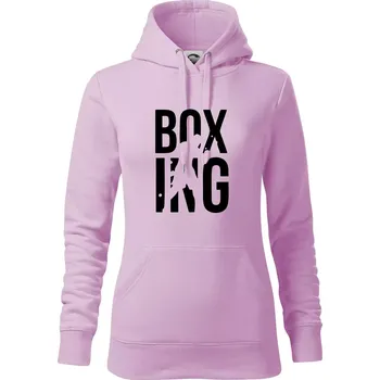 Dámská mikina Nápis Boxing - Mikina dámská Cape s kapucí - XS ( Orchid )