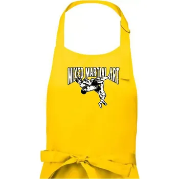 Kuchyňská zástěra MMA v boji - Pánská zástěra na vaření - Univerzální velikost ( Žlutá )