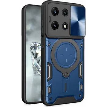 Pouzdro na mobilní telefon Zadní Kryt BBE CASE pro Infinix Note 30 Pro 4G RING PANCERNE CASE modrý