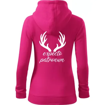 Dámská mikina Harry - Expecto patronum - Dámská mikina trendy zipper s kapucí - 2XL ( Purpurová )