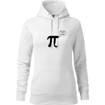 Dámská mikina Nakouslé Pí - Mikina dámská Cape s kapucí - 2XL ( Bílá )