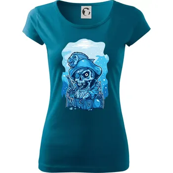 Dámské tričko Starý mořský vlk - Dámské triko Pure - S ( Petrolejová )