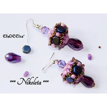 Korálek Náušnice Nicoleta č.602 - stavebnice