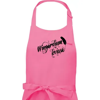 Kuchyňská zástěra Harry - Wingardium Leviosa - Pánská zástěra na vaření - Univerzální velikost ( Růžová )