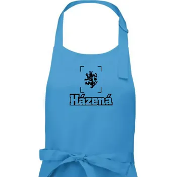 Kuchyňská zástěra Národní házená lev - Dámská zástěra na vaření - Univerzální velikost ( Světlý tyrkys )