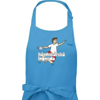 Kuchyňská zástěra Házenkářská legenda - Pánská zástěra na vaření - Univerzální velikost ( Světlý tyrkys )