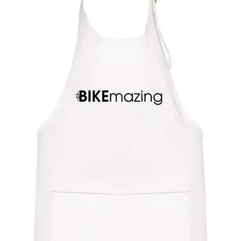 Kuchyňská zástěra Bike nápisy Bikemazing - Dětská zástěra na vaření - Univerzální velikost ( Bílá )