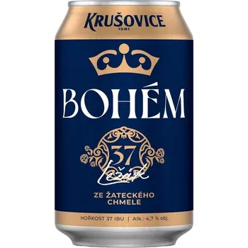 Pivo Krušovice Bohém 0,33l - plech