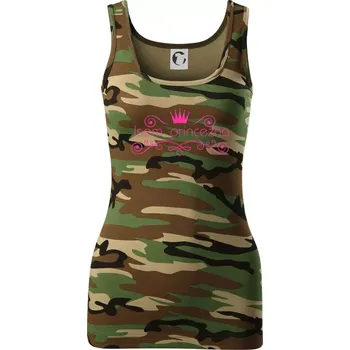 Dámské tričko Jsem princezna - Vintage - Dámské Maskáčové tílko - M ( Hnědý maskáč )