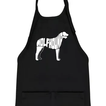 Kuchyňská zástěra Vlkodav nápis v těle - Dětská zástěra na vaření - Univerzální velikost ( Černá )