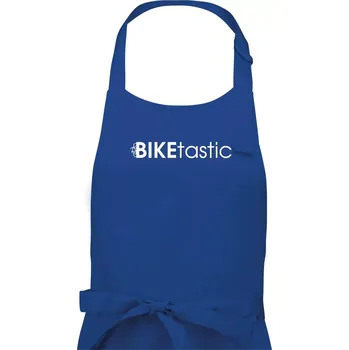 Kuchyňská zástěra Bike nápisy Biketastic - Pánská zástěra na vaření - Univerzální velikost ( Královská modrá )