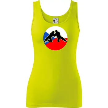 Judo CZ vlajka - Dámské tílko - S ( Limetková )