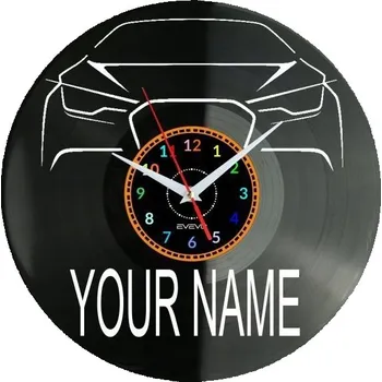 Hodiny Německé auto RS8 Nástěnné hodiny z vinylové desky Moderní dekorace