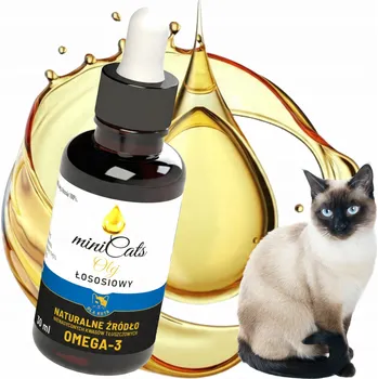 LOSOSOVÝ OLEJ pro kočky 30ml miniCats lisovaný za studena pro zdravou kůži a srst koček