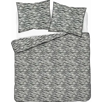 Povlečení Elegantní perkálové povlečení s lemováním 160x200 PERKÁLOVÉ černobílé zebra