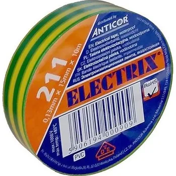 Izolační páska Solight AP01 − Izolační páska ELECTRIX 15mm x 10m žlutozelená