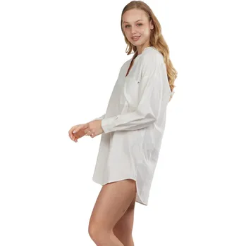 Dámská košile Dámská košile s dlouhým rukávem FUNDANGO-Athene Cover-up-100-white Bílá XS