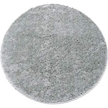 Koberec KOBEREC SHAGGY KULATÝ CHLUPATÝ DO OBÝVACÍHO POKOJE LOŽNICE PLYŠOVÝ ŠEDÝ 120X120