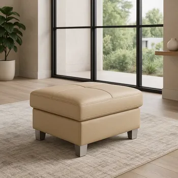 Taburet Kožený taburet BOSTON