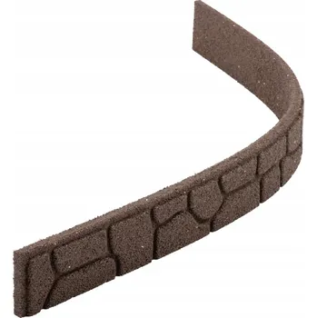 Zahradní obrubník Plast Zahradní lem 120 cm x 9 cm hnědý